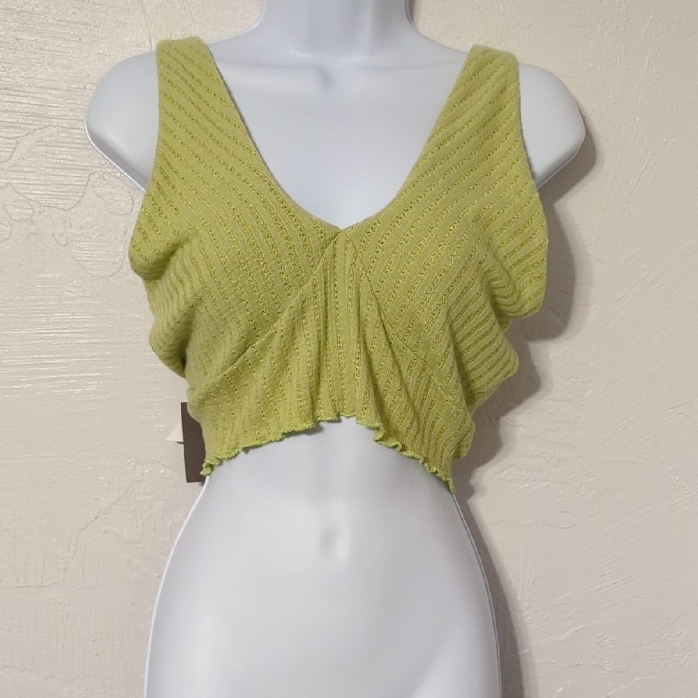 Green Crop Top Bralette Fairy Festival Boho Rave Goblin Cottage Summer Concert